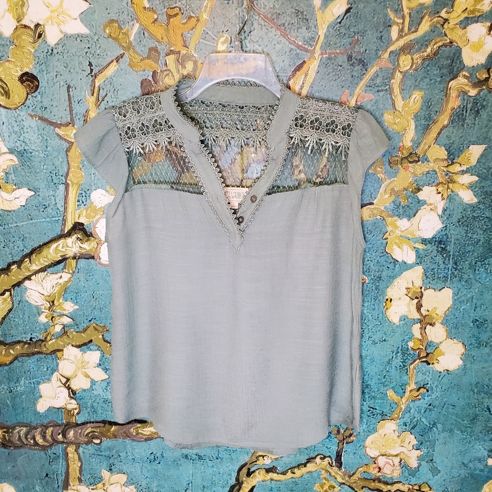 Anthropologie Sweet Wanderer Boho Blouse Size L
